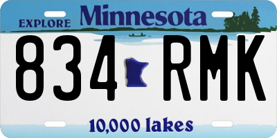 MN license plate 834RMK