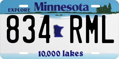 MN license plate 834RML