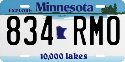 MN license plate 834RMO