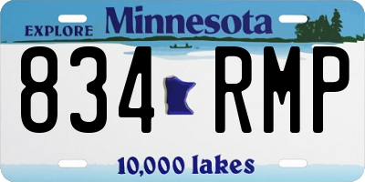 MN license plate 834RMP