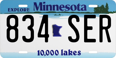 MN license plate 834SER