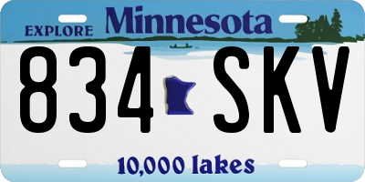MN license plate 834SKV