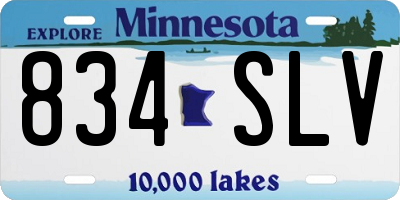 MN license plate 834SLV