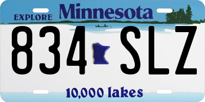 MN license plate 834SLZ
