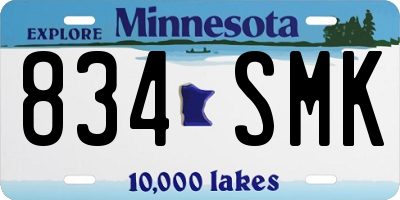 MN license plate 834SMK
