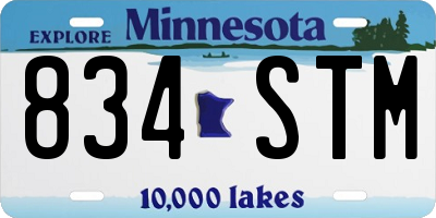 MN license plate 834STM