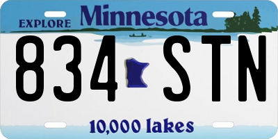 MN license plate 834STN
