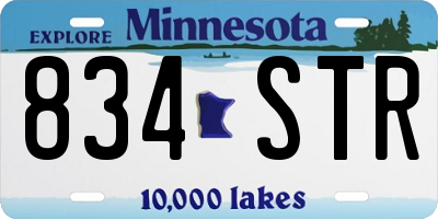 MN license plate 834STR