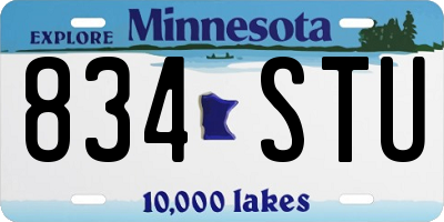 MN license plate 834STU