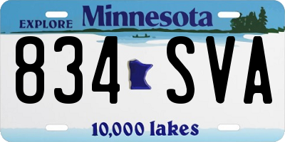 MN license plate 834SVA