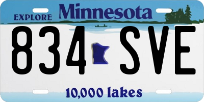 MN license plate 834SVE
