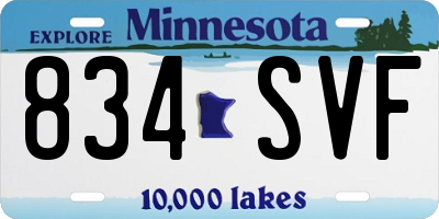 MN license plate 834SVF