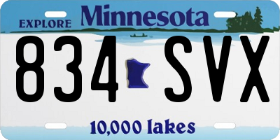 MN license plate 834SVX