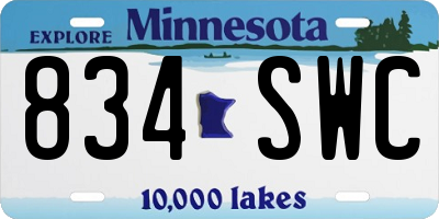 MN license plate 834SWC
