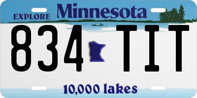 MN license plate 834TIT