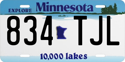 MN license plate 834TJL