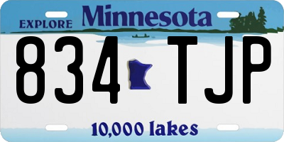 MN license plate 834TJP