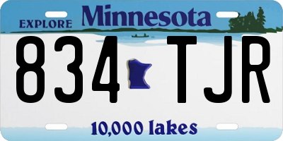 MN license plate 834TJR