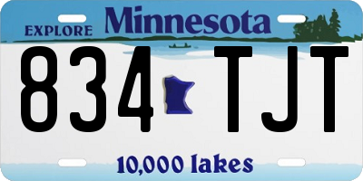 MN license plate 834TJT