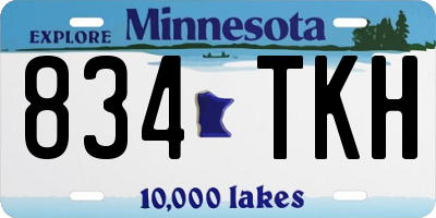 MN license plate 834TKH