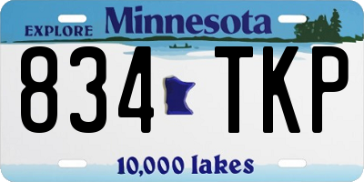 MN license plate 834TKP