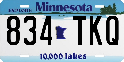 MN license plate 834TKQ