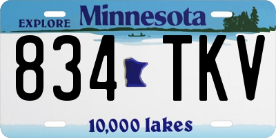 MN license plate 834TKV