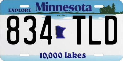 MN license plate 834TLD