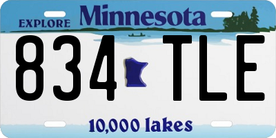 MN license plate 834TLE