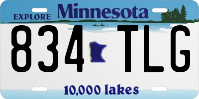 MN license plate 834TLG