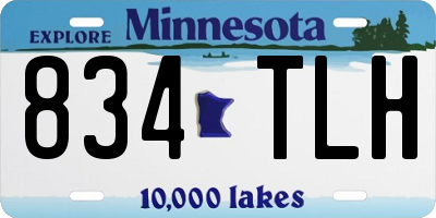 MN license plate 834TLH