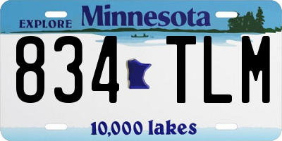 MN license plate 834TLM