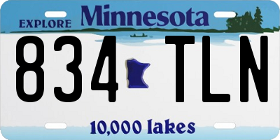 MN license plate 834TLN