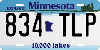 MN license plate 834TLP