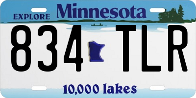 MN license plate 834TLR