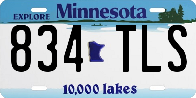 MN license plate 834TLS