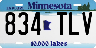 MN license plate 834TLV