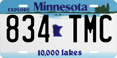 MN license plate 834TMC