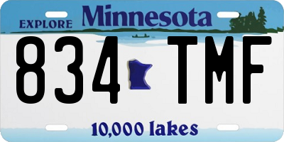MN license plate 834TMF