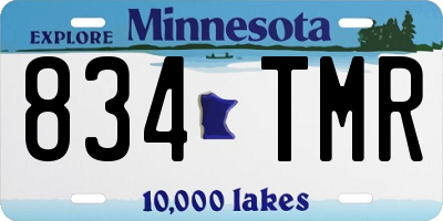 MN license plate 834TMR