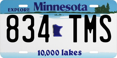 MN license plate 834TMS
