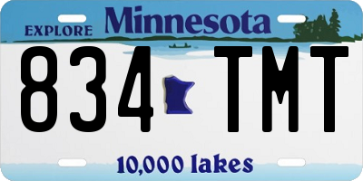 MN license plate 834TMT