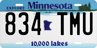 MN license plate 834TMU