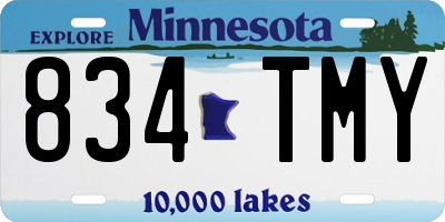 MN license plate 834TMY
