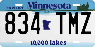 MN license plate 834TMZ