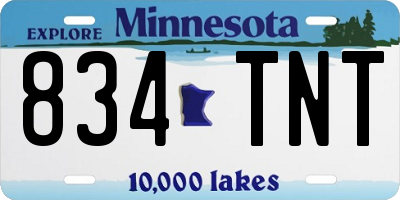 MN license plate 834TNT