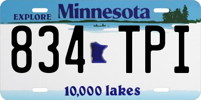 MN license plate 834TPI