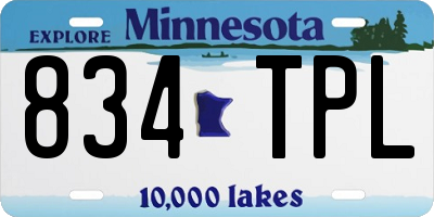 MN license plate 834TPL