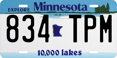 MN license plate 834TPM