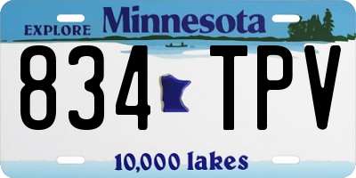 MN license plate 834TPV